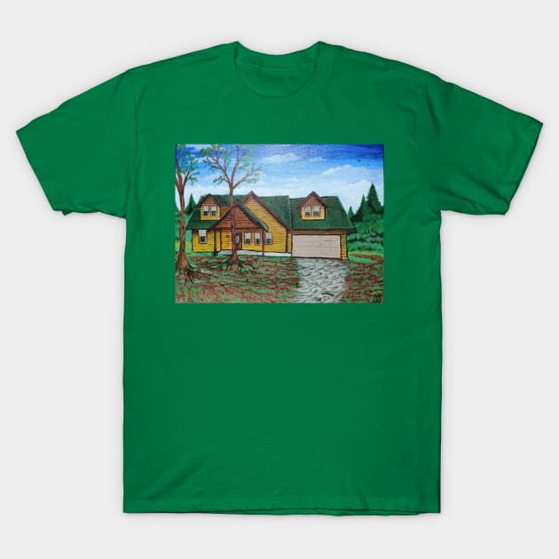 Log Cabin at the Lake T-Shirt by Matt Starr Fine Art